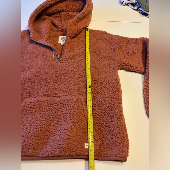 Billabong large Sherpa cropped hoodie burnt orange - Picture 5 of 7